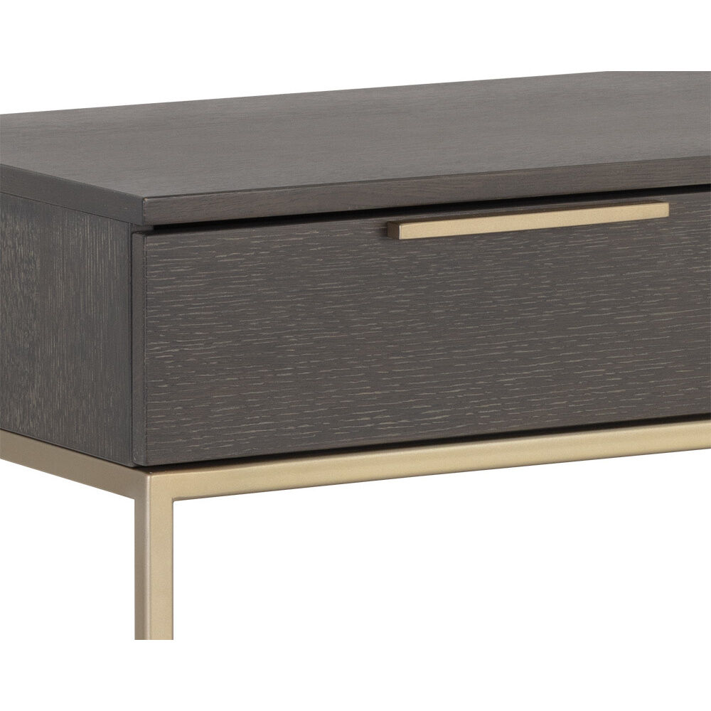 Rebel 63 X 17.75 inch Gold / Charcoal Grey Console Table with Drawers